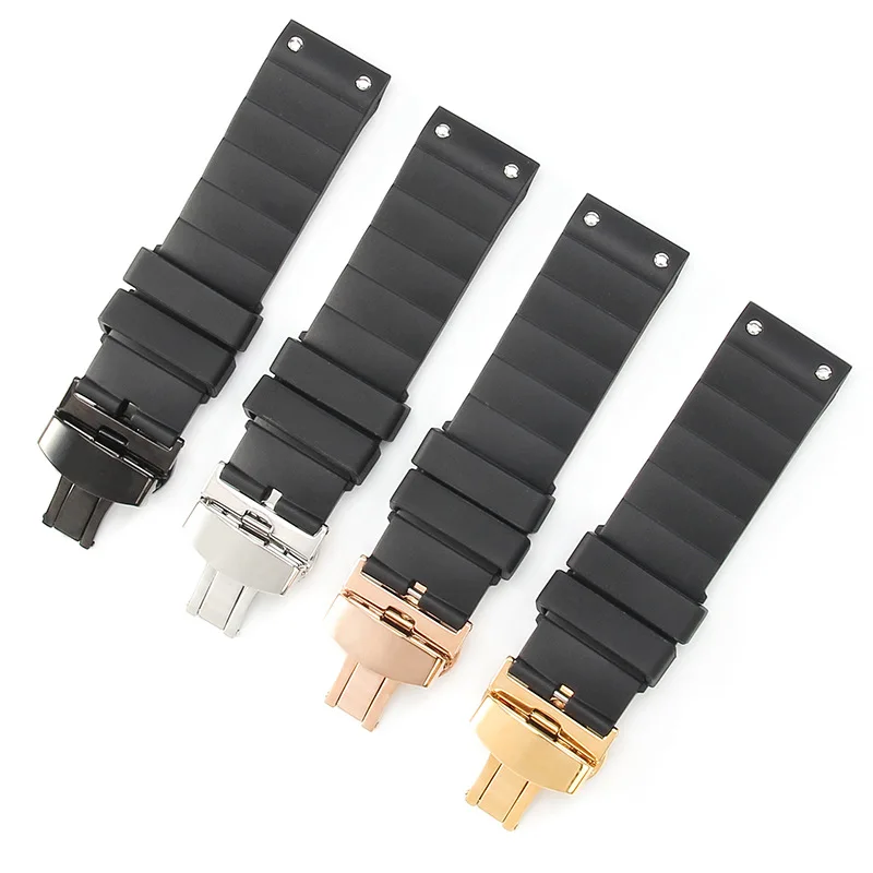 14mm 16mm 18mm 20mm 22mm Acciaio inossidabile Doppia pressione Farfalla Orologio Fibbia Orologio pieghevole in metallo Chiusura Accessori di ricambio