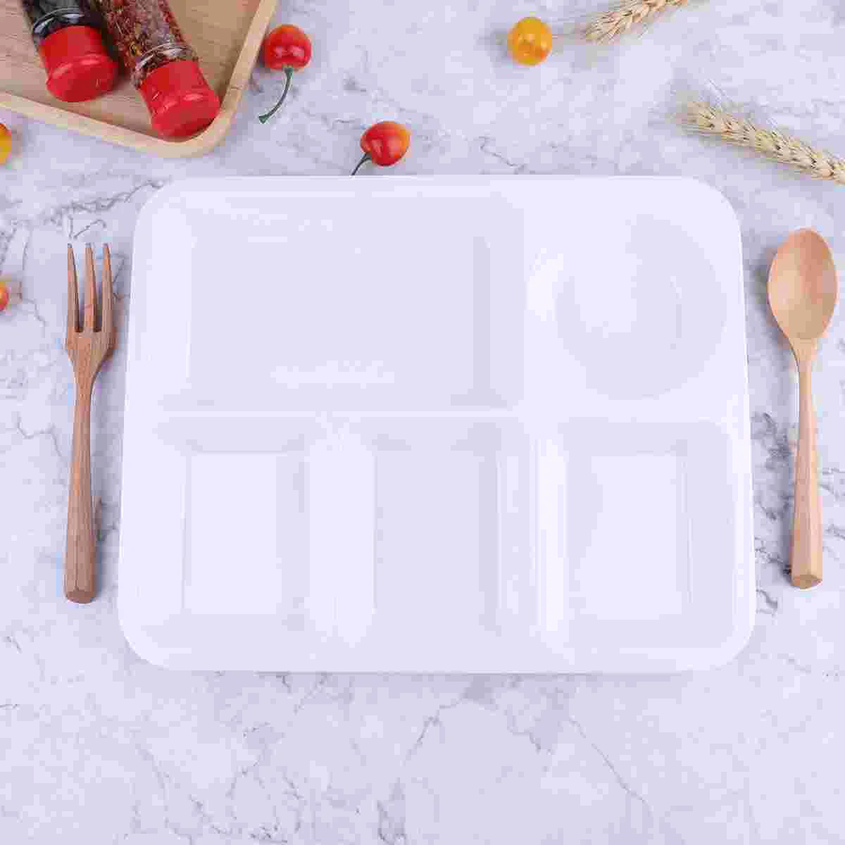 Cutlery Divided Compartments Plate Dog Anti-fall Rice Tray Flatware Practical Tableware