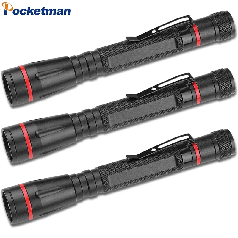 

1/3PCS LED Flashlight Zoomable 3 Modes Super Bright Mini Flashlights Small Handheld Pocket Emergency Light Portable Torch