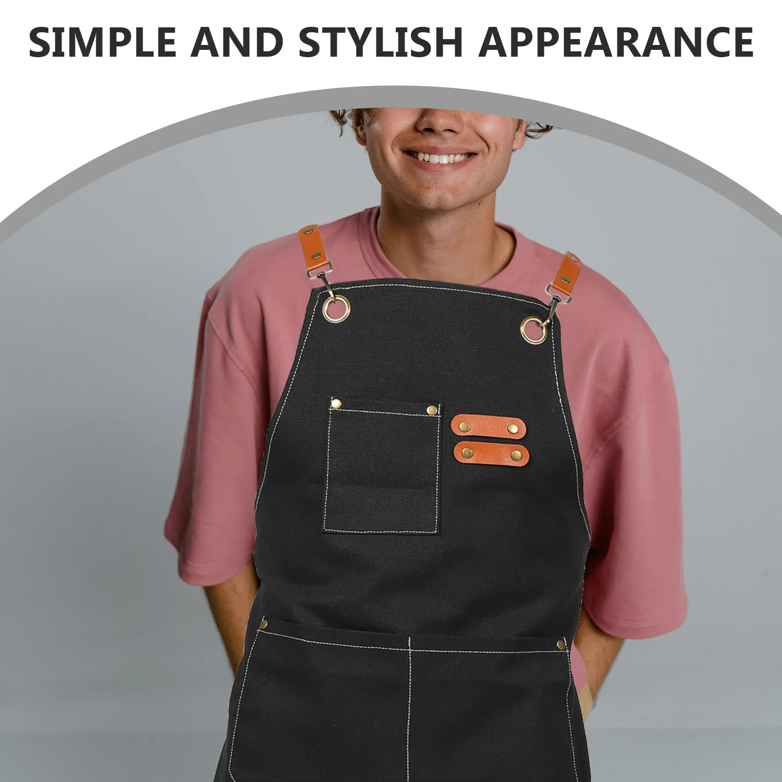 

Work Apron for Men Canvas Material Multiple Pockets Adjustable Cross Back Strap Ideal for Chefs Painters Carpenters and DIY