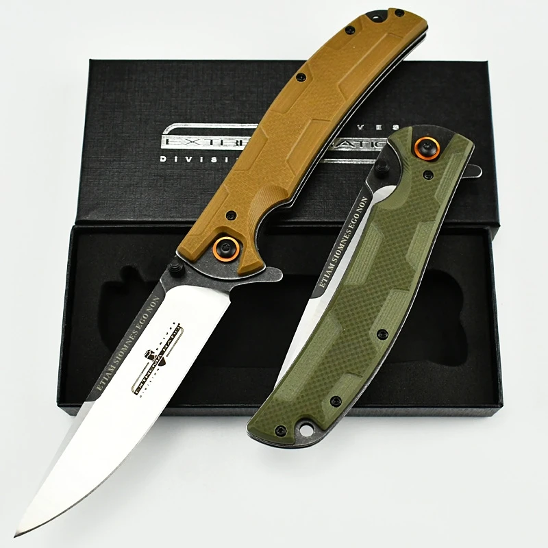 New portable outdoor folding knife, high hardness stainless steel self-defense knife, multifunctional knife