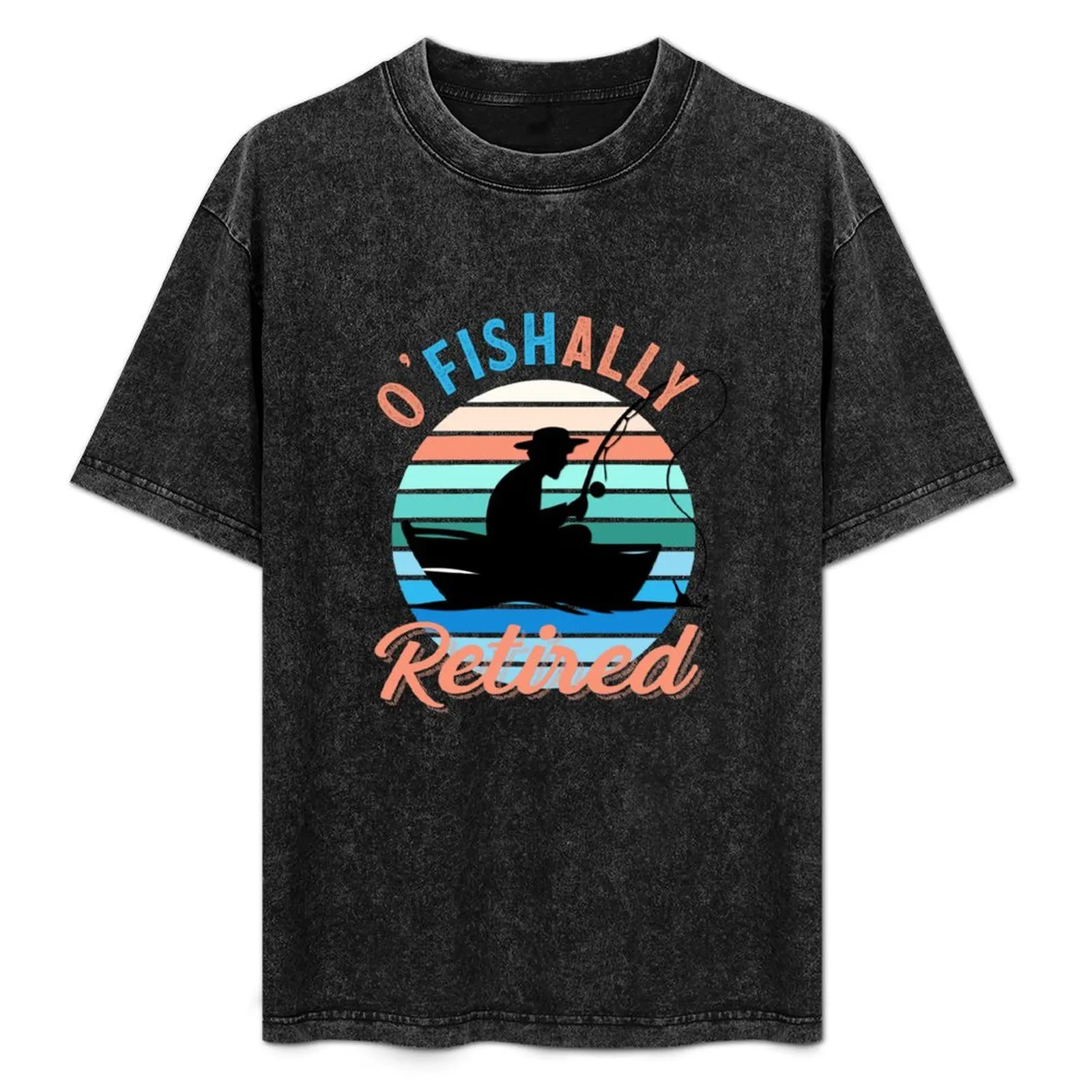 

O'fishally Retired T-Shirt graphic t shirt vintage Blouse Short sleeve tee shirts men