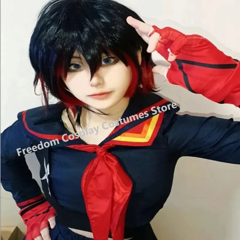 لا قتل ماتوي ريوكو تأثيري حلي شعر مستعار انمي ياباني JK موحدة قميص قصير امرأة مثير Kawaii كرنفال بحار البدلة og;5