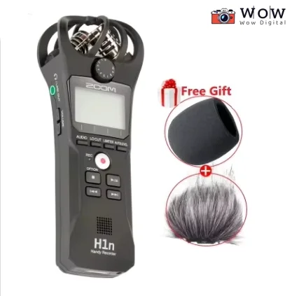 

ZOOM H1N Handy Recorder Digital Camera Audio Recorder Stereo Microphone for Interview SLR Recording Microphone Pen with gifts