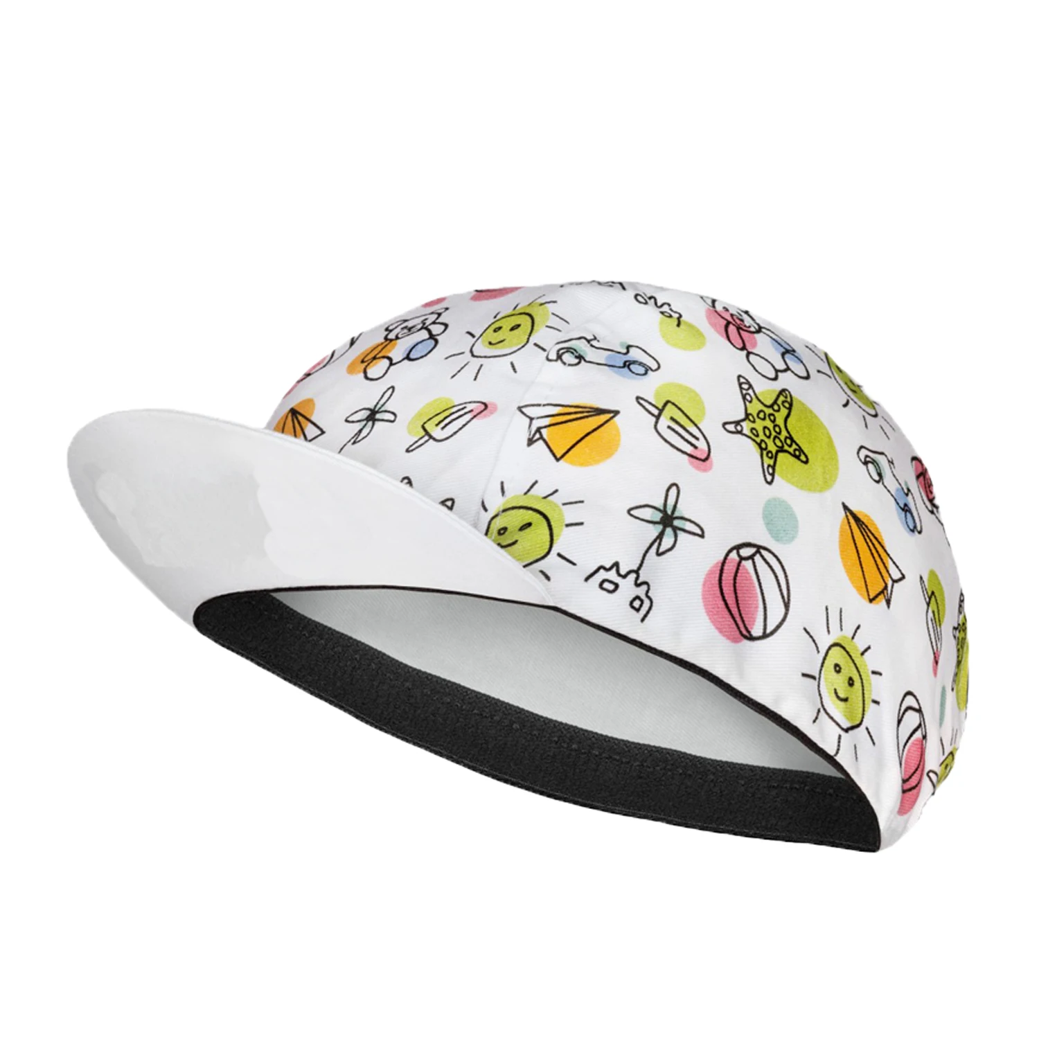 SweetMatt Klassische Retro Bier Kaffee Eis Cartoon Polyester Radfahren Caps Fahrrad Schnell Trocknend Sport Hüte Sommer Fahrrad Sturmhaube