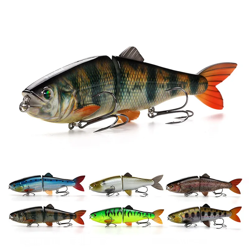 โรงงานขายตรง Lure Multi-Section Soft TAIL ปลา Rainbow 2 ส่วน Hard Bait200mm/90gImitation ปลาปลอมสามารถปรับแต่งได้