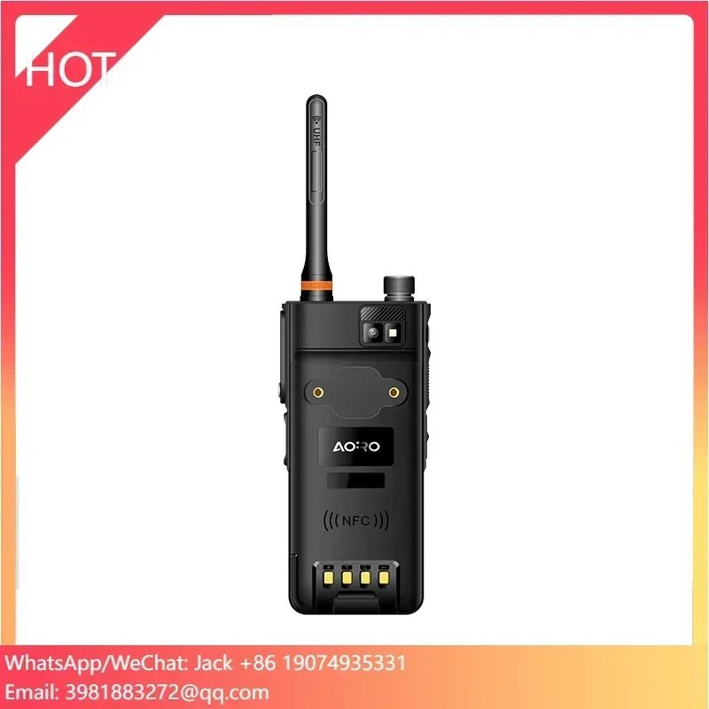 5km 5G Walkie Talkie Uhf Aoro M6 4W MTK6765 Octa-core 4 Inch Walkie Talkie Android With Sim Card
