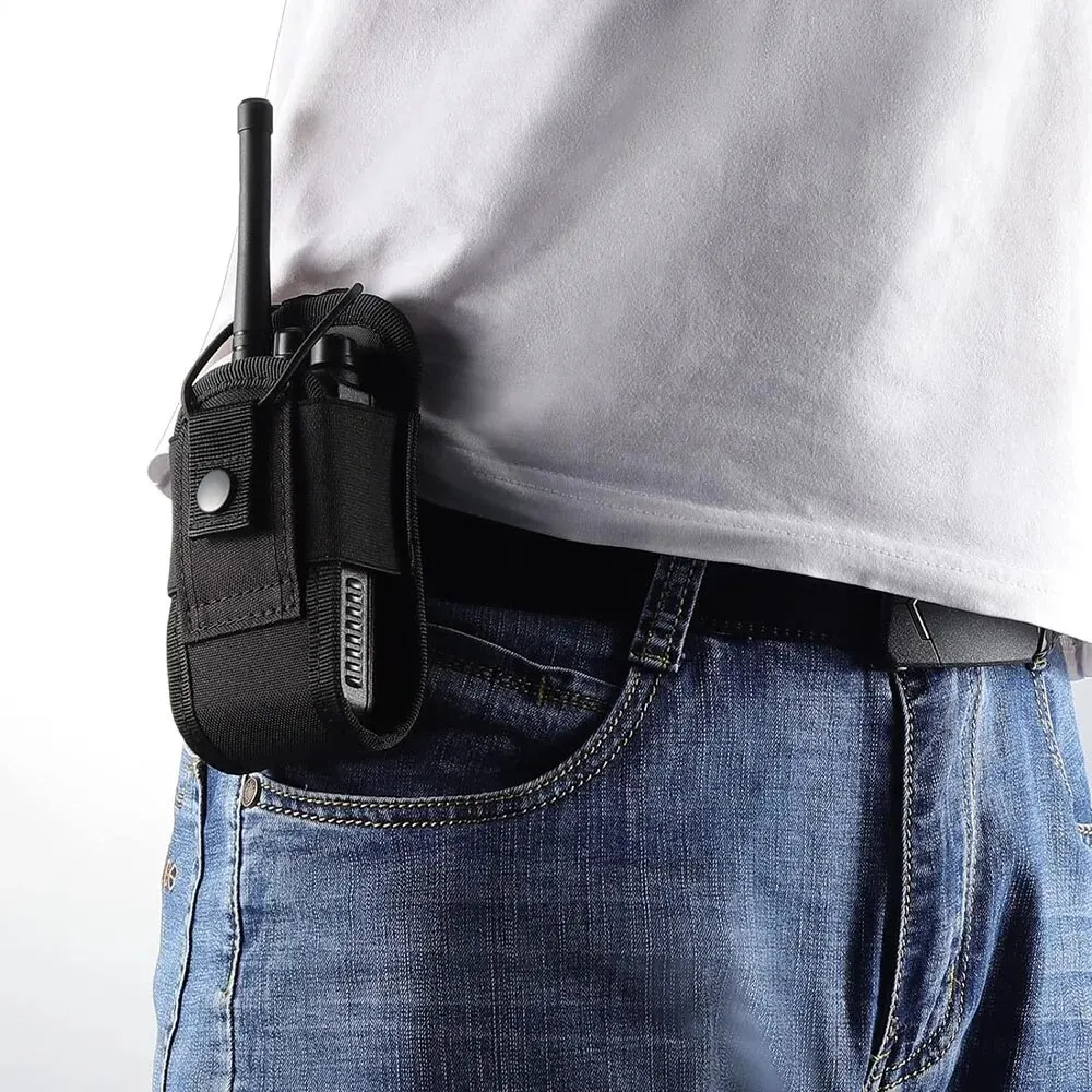 ยุทธวิธี Walkie-Talkie กระเป๋าวิทยุ Intercom Universal สําหรับเข็มขัดวิทยุ HOLSTER ยุทธวิธีการล่าสัตว์ตั้งแคมป์ผจญภัย