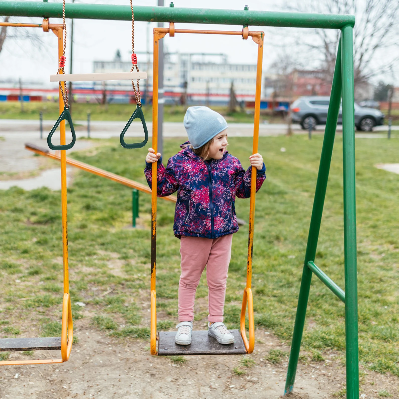 

Children's Swing Sturdy Hanging Ring Kids Toys Multifunction Plastic Accessories Creative