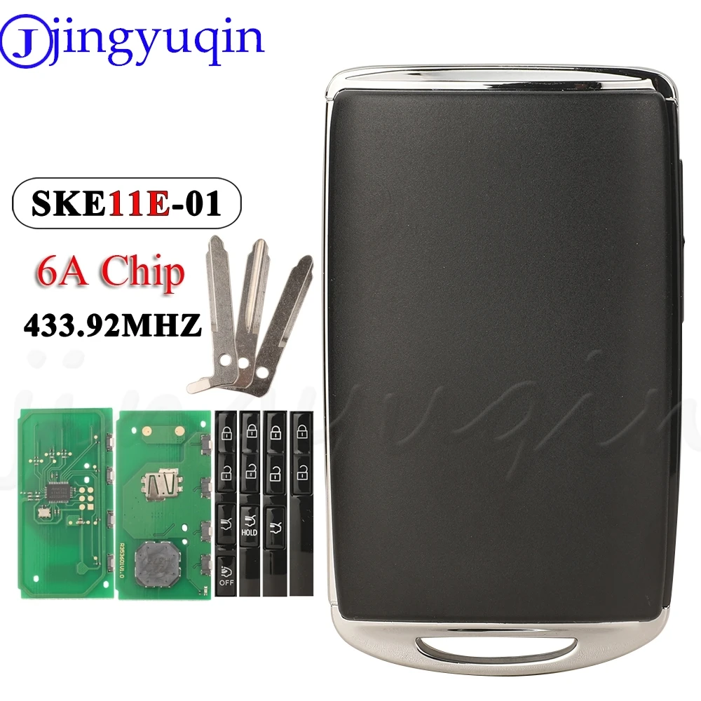 

jingyuqin SKE11E-01 433MHz 6A Chip Keyless For Mazda 3 Mazda3 M3 CX-30 CX30 2020 2021+ Proximity Keyless Entry Go Smart Car Key