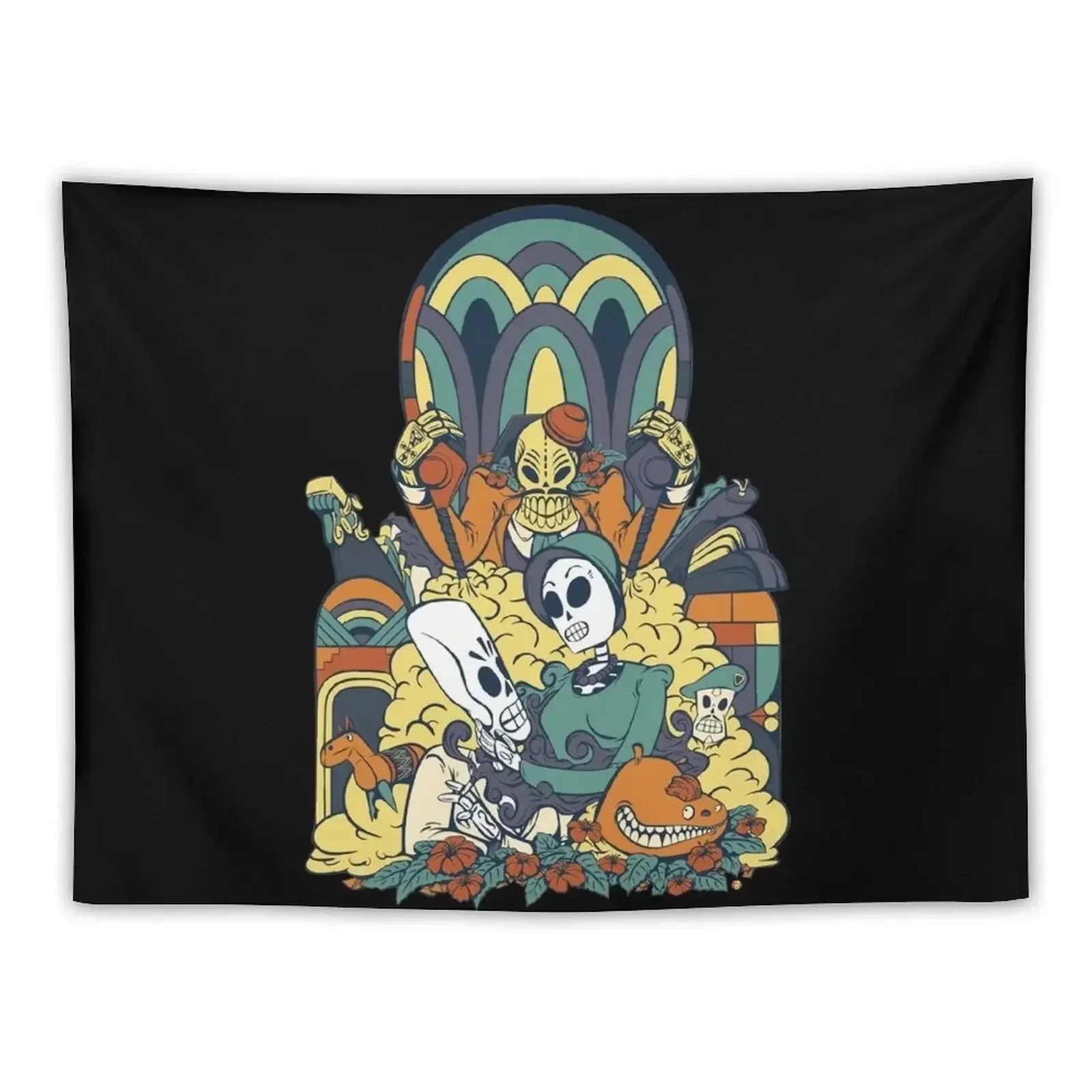 Grim Fandango Vintage Videogame Artwork Tapestry Room Ornaments Room Decorations Home Decorations Mushroom Tapestry