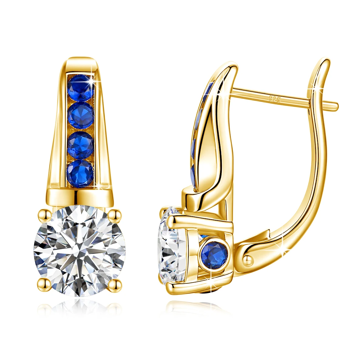 

Certified D Color VVS1 2ct 8mm Moissanite Diamond Earrings For Women 100% Sterling Silver Good Quality Wedding Jewelry New In