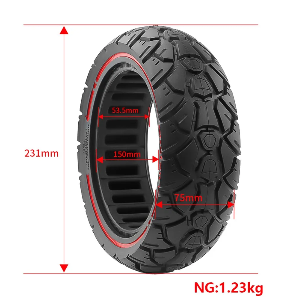 10*3 Off-Road Solid Tires 53.5 Card Slot Electric Scooter universal 255 * 80 Anti-Skid and Wear-Resistant Thick Tires 80/65-6.5
