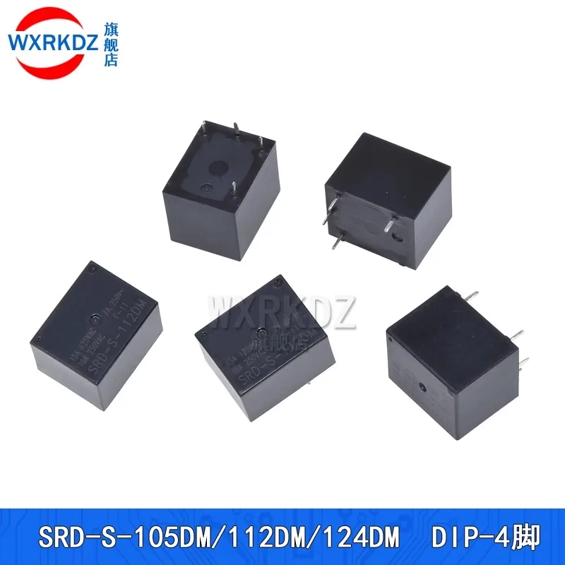 

5PCS New Relay SRD-S-105DM SRD-S-112DM SRD-S-124DM 4PIN 5PIN 10A 5VDC 12VDC 24VDC Power Relay Replaceable (JQC)HF3FF