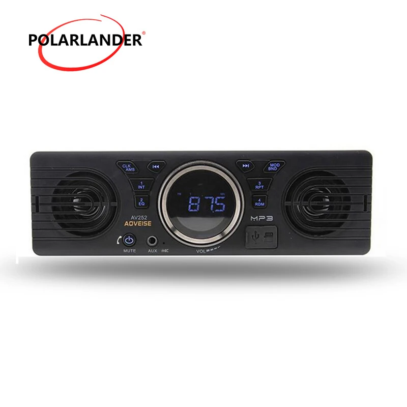 Instrument Style Car Audio 5W*2 High Power Stereo Radio Bluetooth Handsfree ID3 Breakpoint Play RCA Subwoofer Output Device
