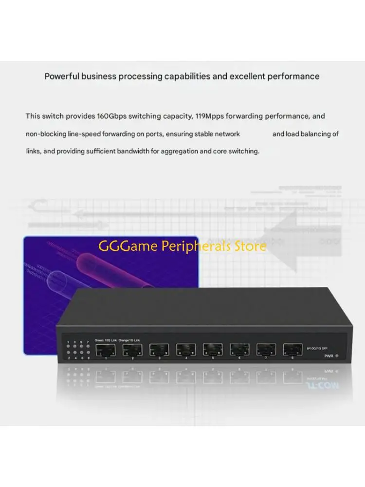 

U55B Fast 10Gbps 8 Port Ethernet Fiber Switching with Unmanaged Operation Plugs and Play for Efficient Networking