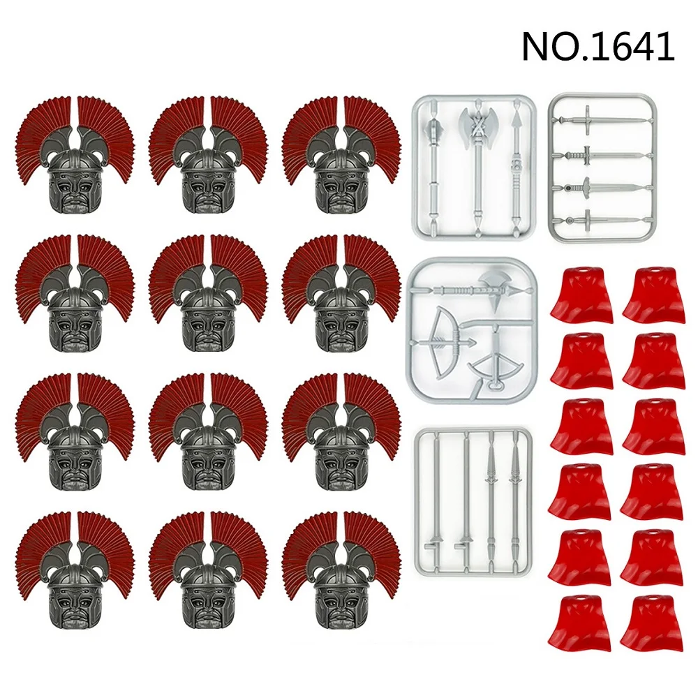 Mit 12 stücke Medieval Römischen Spartan Armee Soldaten Mini Action-figuren MOC Zubehör Modell Baustein Ziegel Set Spielzeug Geschenke