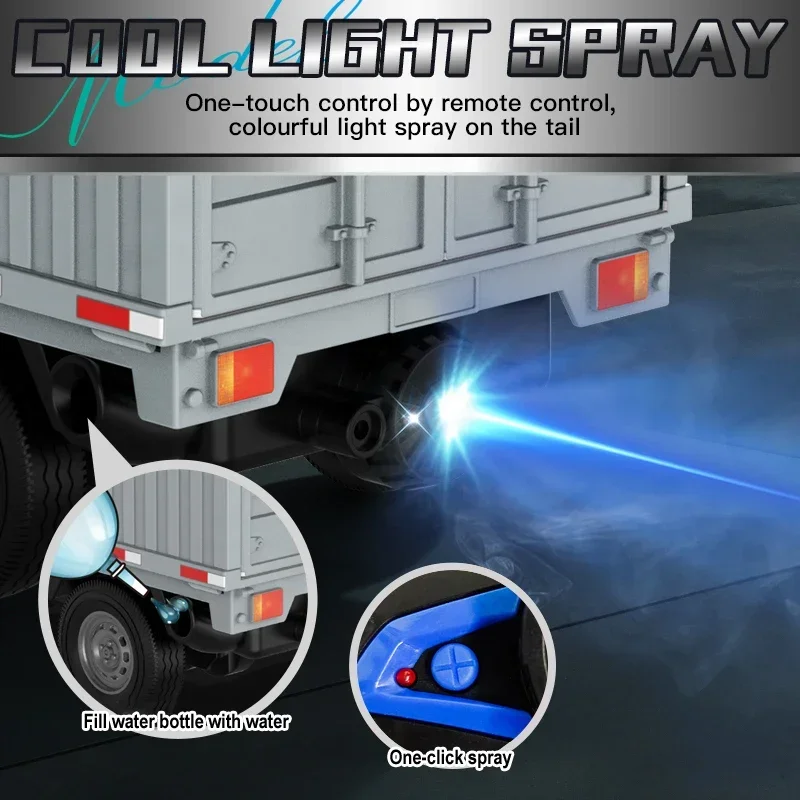 Rc Truck Car KF21 1:16 2.4G Remote Control Cars Drift Climbing Trucks Led Light Cargo Transport Vehicle Electric Toys for Boys