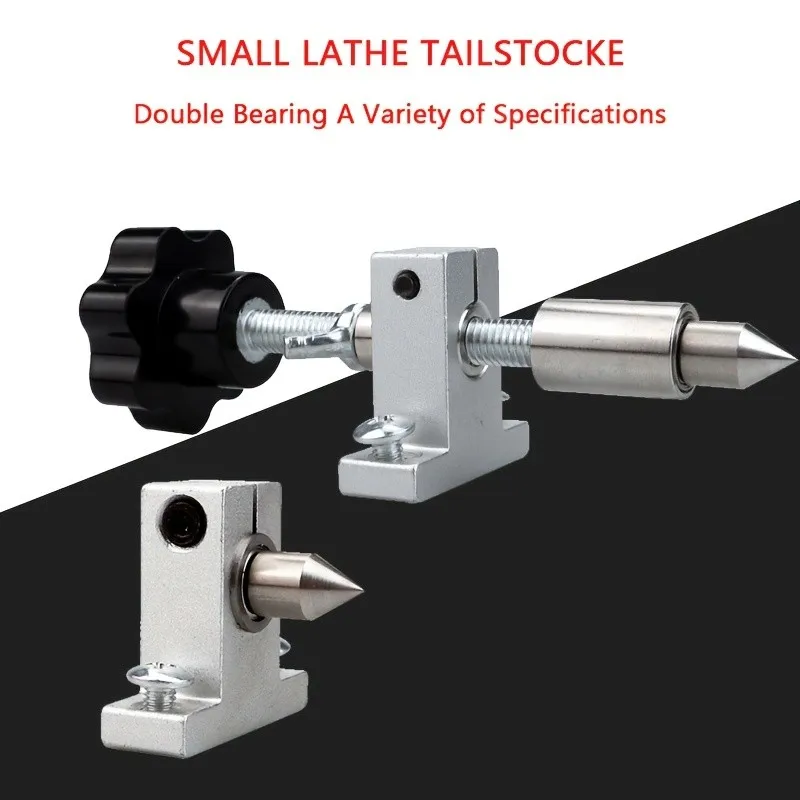 Dual Bearing Telescoping Lathe Tailstock – Adjustable Chuck for Bead Drilling & Wood Turning