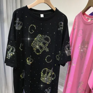 XL-4xl Plus Size T-Shirt mit Strahlenkronen Luxus großer Größe für Frauen Männer Sommer Frauen Frauen mollig y2k 11 Hauptverkaufsbluse Bluse - №10