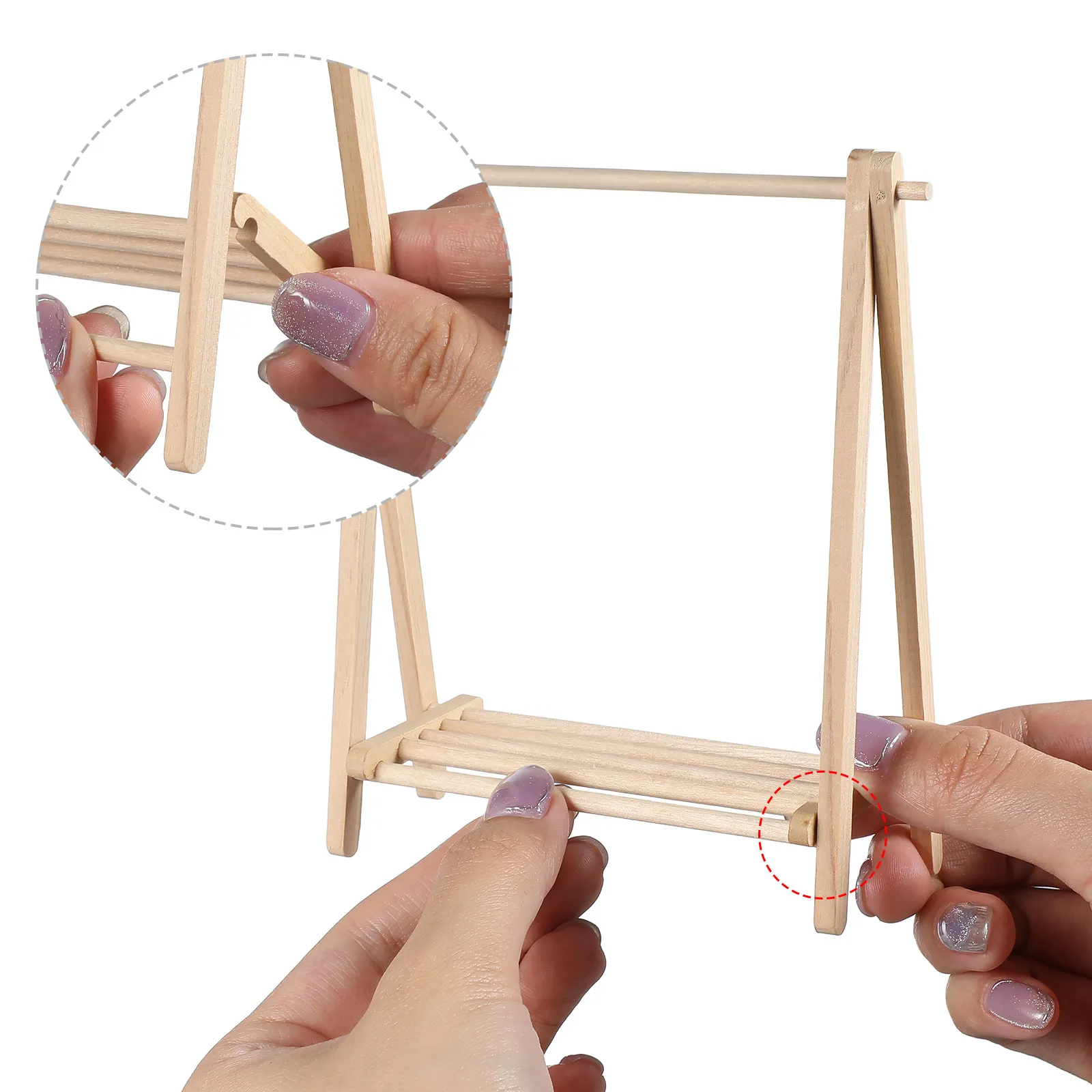 Mini Folding Clothes Rack for Dollhouse Miniature Hanger Stand Portable Drying Rack Compact Design Easy Setup Home Travel Indoor