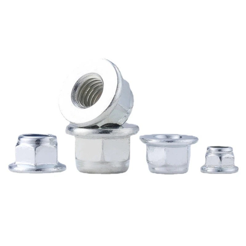 M3 M4 M5 M6 M8 M10 White Zinc/316 Stainless Steel Flange Lock Nut Lock Nut Insert Lock Nut Self-Locking Nylon Lock Nut
