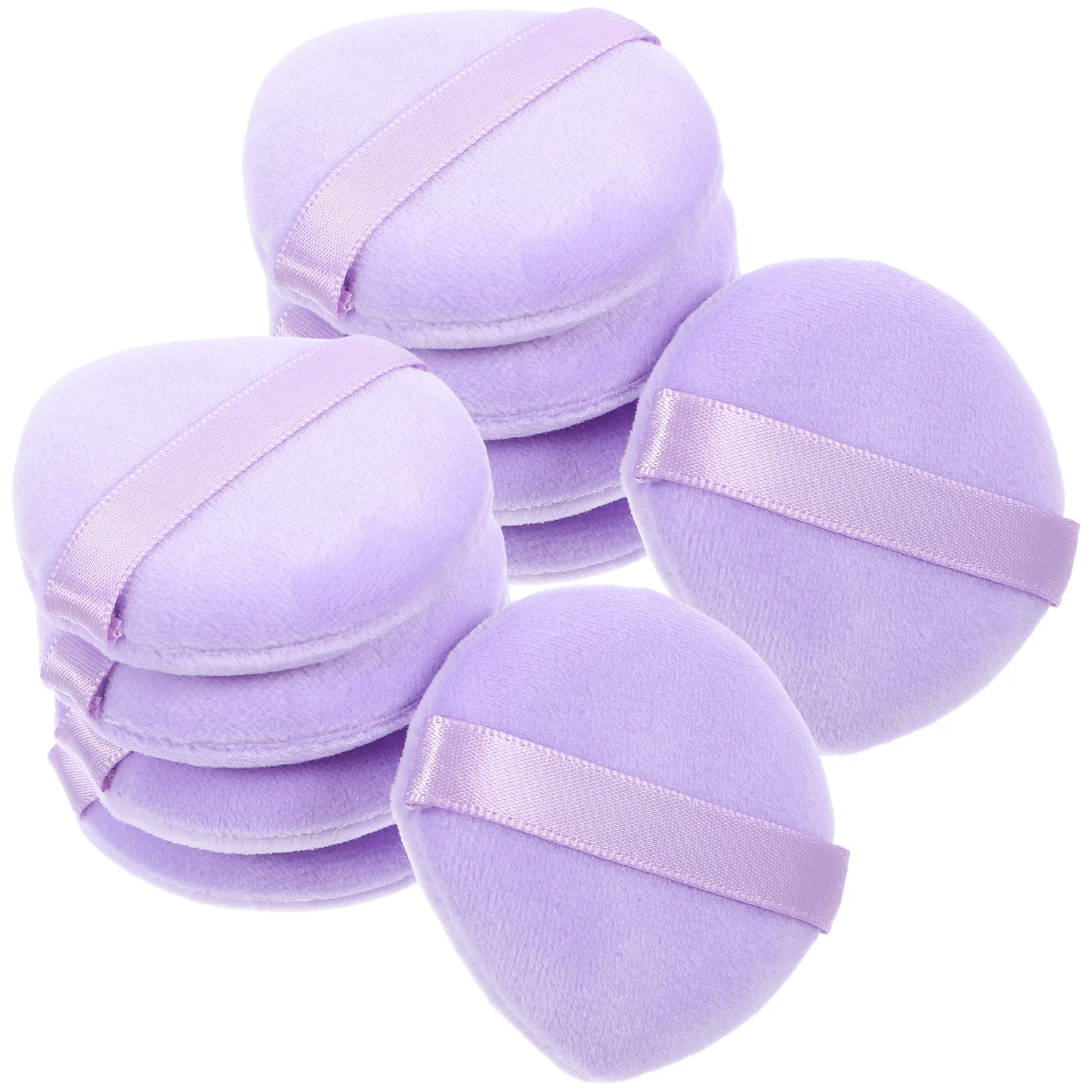 10 Uds. De esponja pequeña para polvo, maquillaje portátil para mujer, esponja para dedos para base en polvo suelto, maquillaje corrector