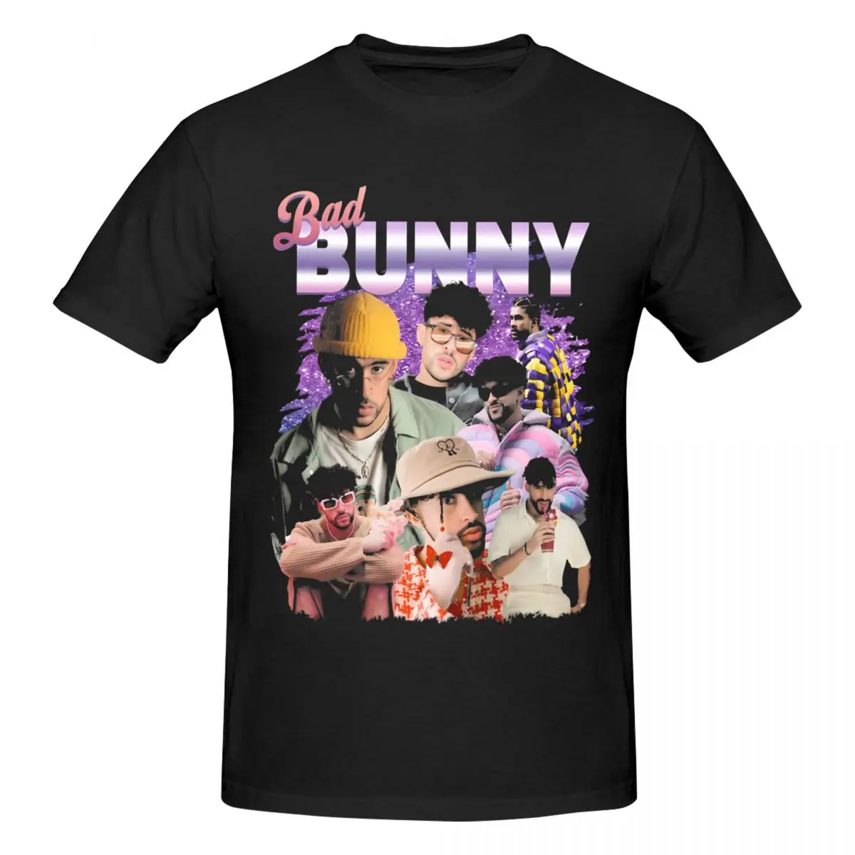Camiseta Mauvais Lapin Bad Bunny para hombre, ropa de calle, camiseta personalizada de manga larga de algodón con cuello redondo de talla grande para hombre