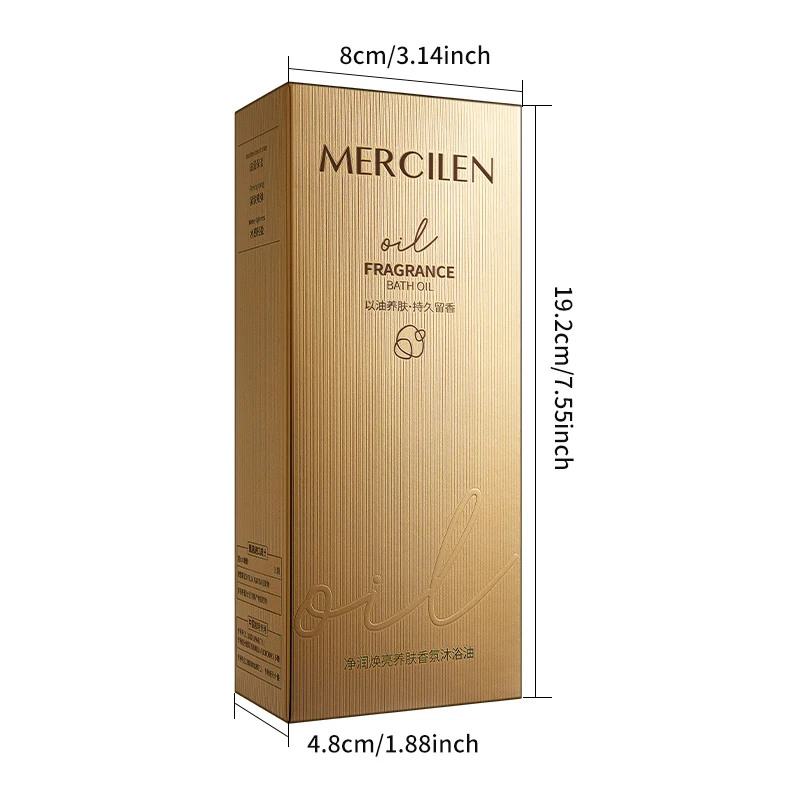 Mercilen Purifying and Brightening Skin-Nourishing Fragrance Bath Oil 380ml, Contains Niacinamide and Collagen, Gently Removes Hidden Impurities from the Skin's Surface, Cleanses the Skin While Promptly Replenishing the Moisture It Needs, Leaving the Skin Moisturized, Smooth, and Fragrant, Providing a Unique Bathing Experience.
