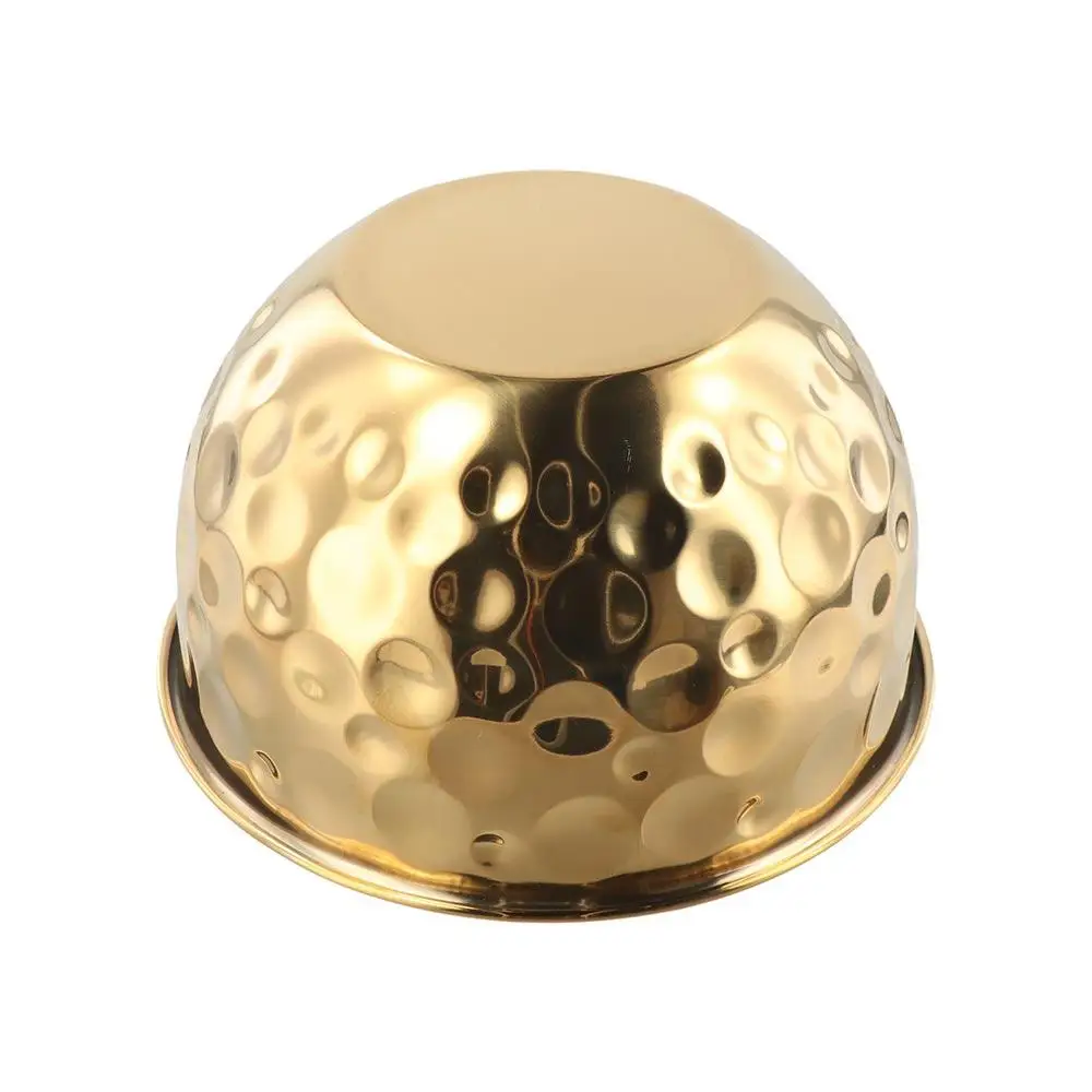 Egg Pot Stainless Steel Fruit Bowl Hammer Point Round Fruit Display Dish Large Capacity Stackable Salad Plate Bar