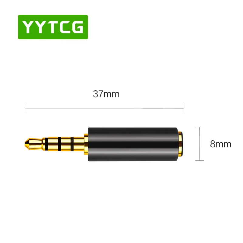 1 sztuk 3.5mm(1/8) męski na żeński 4 polak TRRS Adapter Stereo 4 dyrygent pozłacane konwerter Joiner