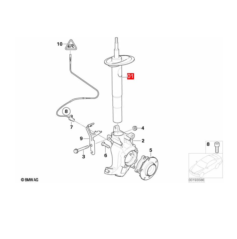 31306775055 مناسبة لسيارات Bmw 5 Series E60 E61 520D ممتص الصدمات الأمامي الأيسر والأيمن