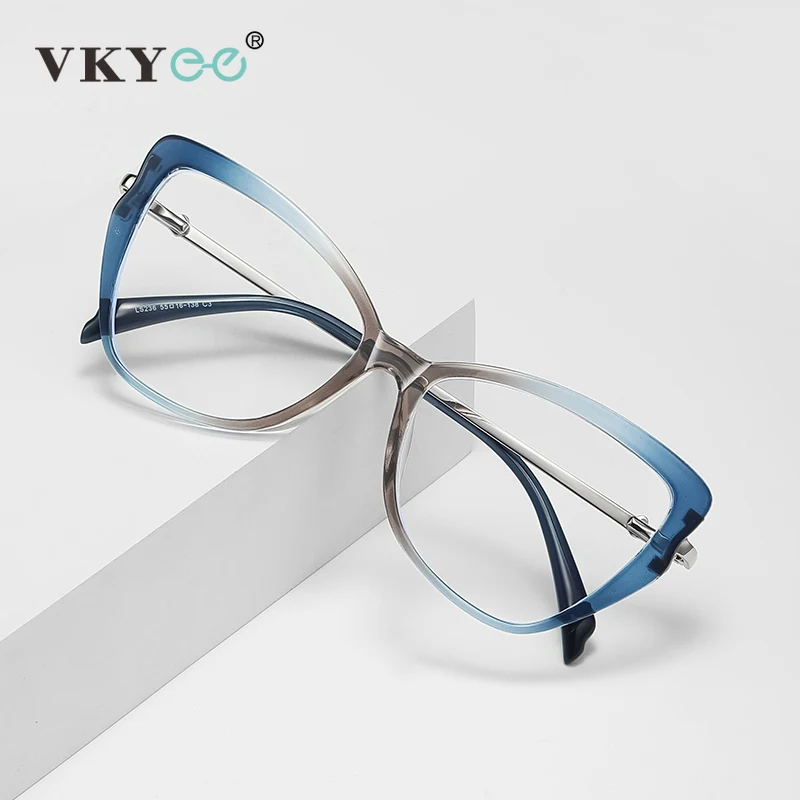 

VICKY New Style Personalized Fashion Large Frame Butterfly Women's Anti-Blue Light Glasses Customizable Prescription LS236