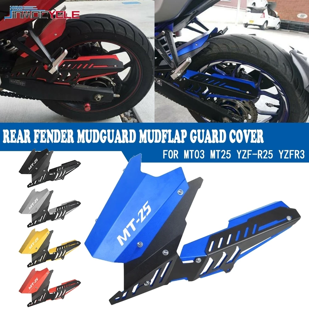 

For YAMAHA MT03 MT25 MT 03 25 2015-2019 2020 2021 2022 YZF-R25 YZFR3 YZF R25 R3 Rear Fender Mudguard Mudflap Mudflap Guard Cover