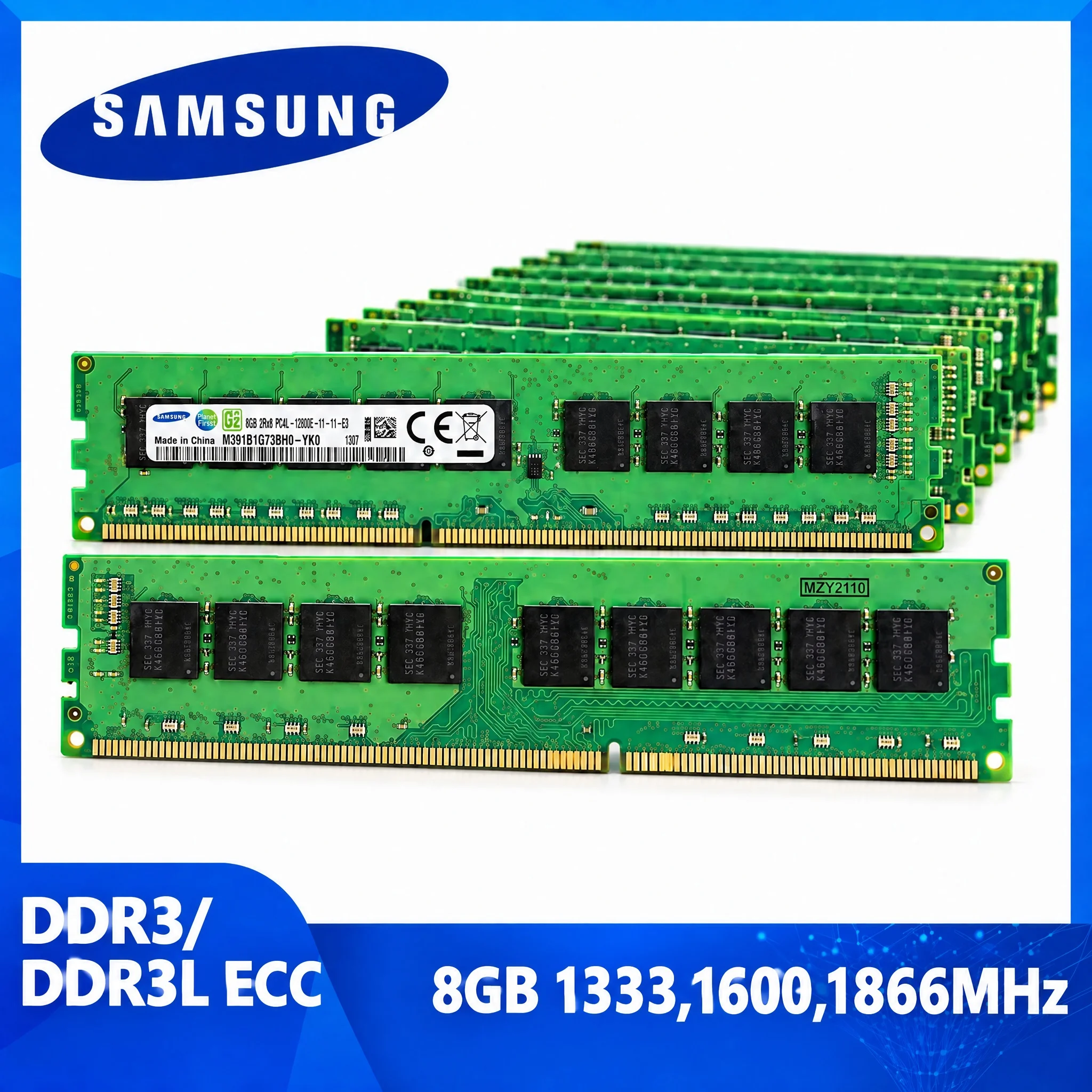 Samsung DDR3L ECC UDIMM RAM 4GB 8GB 1600MHz PC3L-12800E 2Rx8 240Pin DIMM Speicher 1.35V Desktop Server Workstation