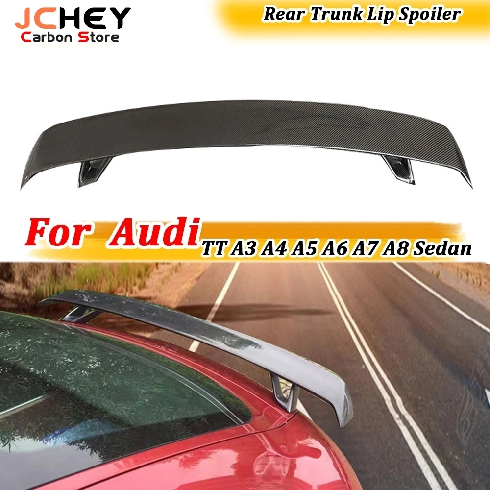 

Carbon Fiber Rear Trunk Lip Spoiler for Audi TT A3 A4 A5 A6 A7 A8 Sedan Car Styling FRP Rear Boot Spoiler Car Accessories