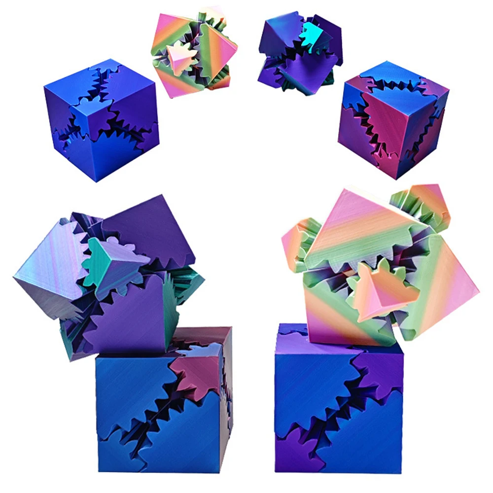 3D Stampato Rotante Cubo di Rubik Giocattoli Decompressione Rilassamento Desktop Decorativo Giocattolo Educativo Luminoso Per I Bambini Giocattoli Regali