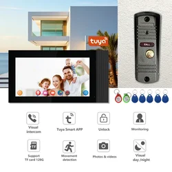 Video Deur Telefoon 4-Line Intercom Home Security Access Control Systeem Deurbel Camera Video Intercom Systeem