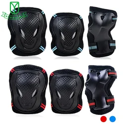 Kids Youth Adult Skateboard Protective Gear Set Knee Pads Elbow Pads Wrist Guard Roller Skating Cycling Riding Scooter Bicycle