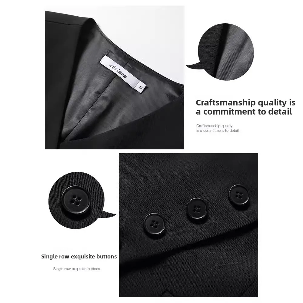 Dames slim fit gilet Svel bovenkleding pakvest Street Sle ort lengte enkele knoop V-Ne nieuw polyester