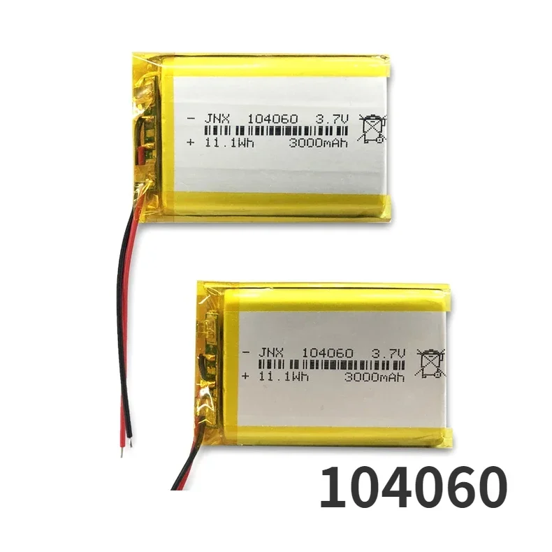 BCAK/ Battery 104060 3.7V 3000mAh Polymer Lithium Battery for Bluetooth Speaker Stall Light Shaver  Locator Doorbell Humidifie