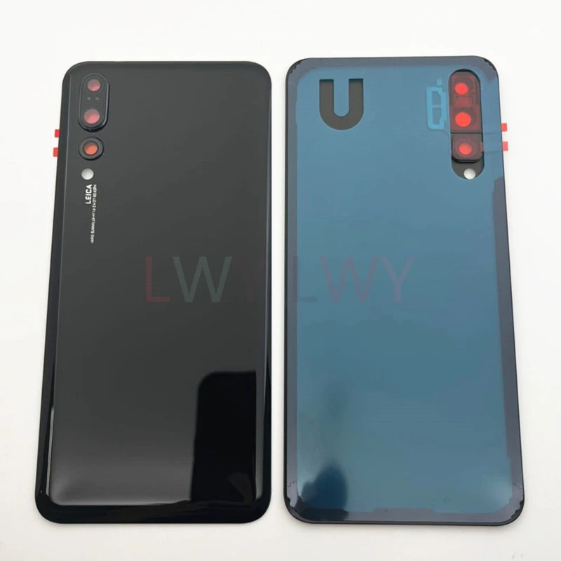 Battery Cover For Huawei P20 Pro Back 3D Glass Panel Rear Door Housing Case with Camera Glass Lens Replacement Parts