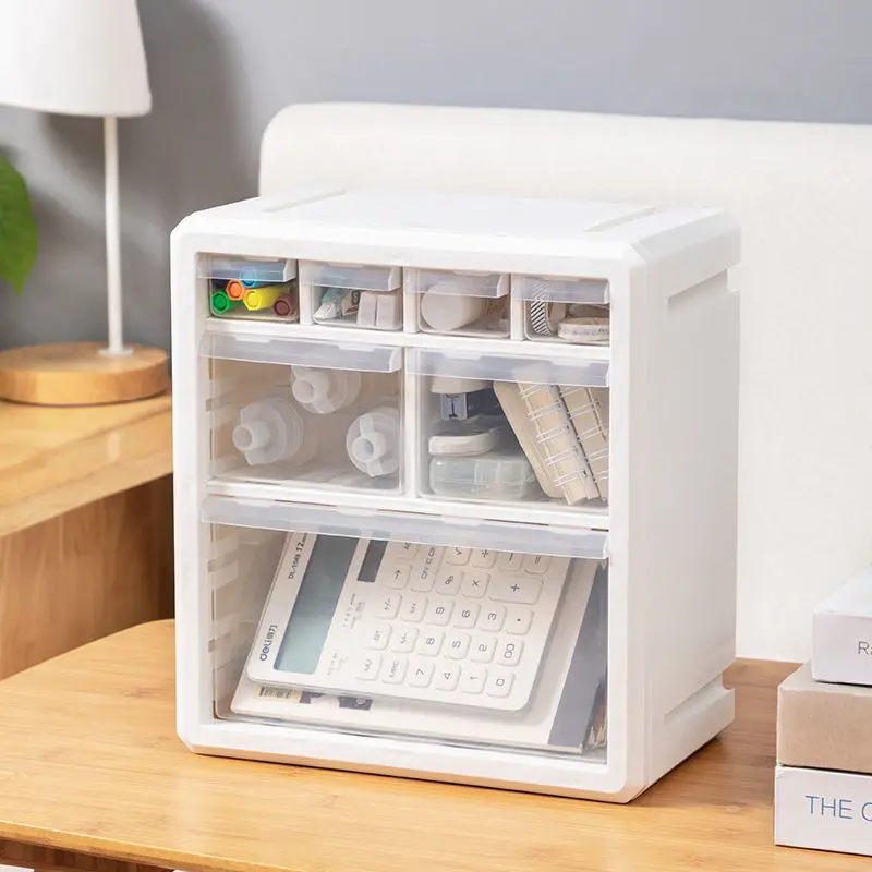 

Multi-layer Large Drawer Storage Box Household Transparent Plastic Storage Box Office Stationery Cosmetic Storage Cabinet Rack
