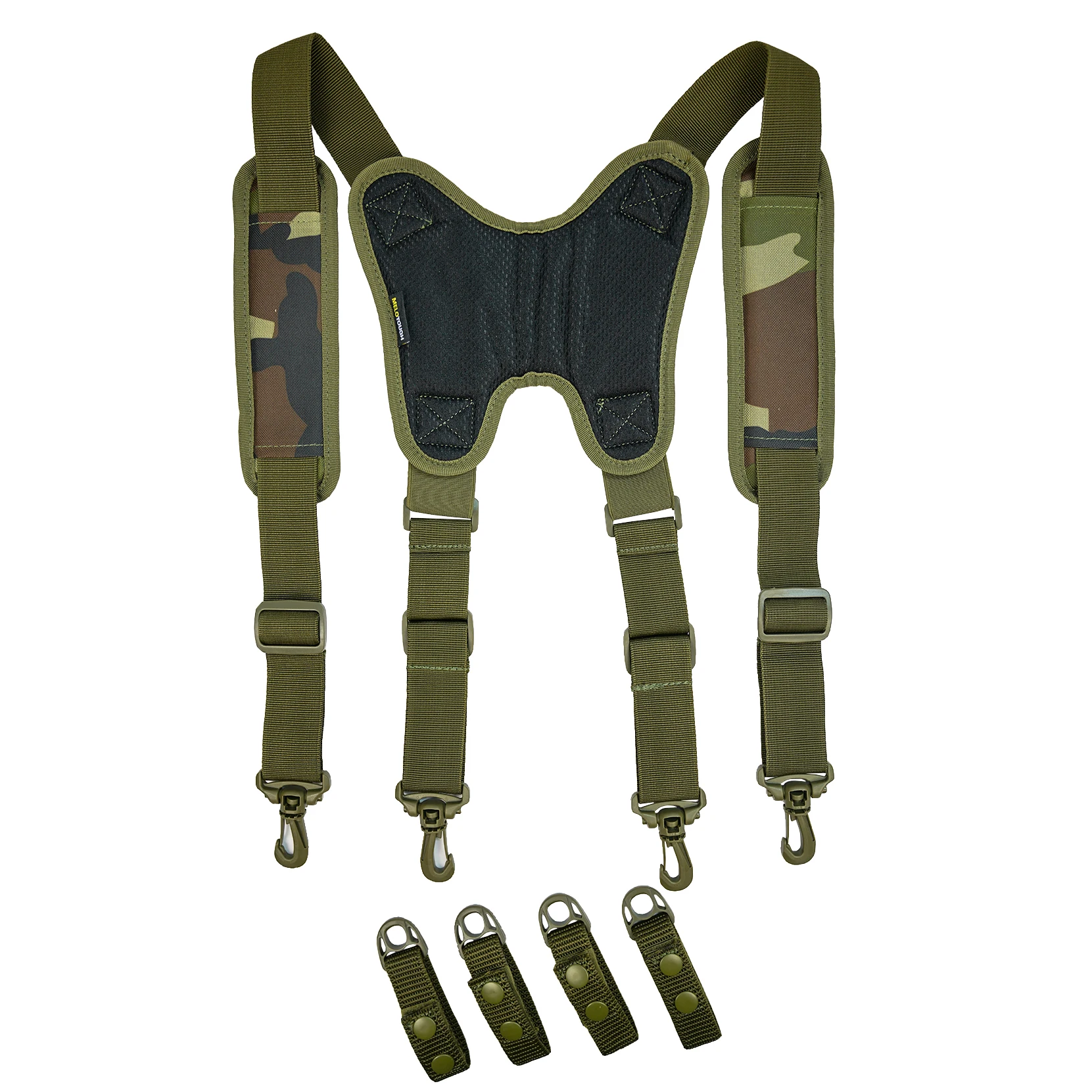 Tactical Tool Belt Suspenders 1.5 inch Black police Outdoor combat harness