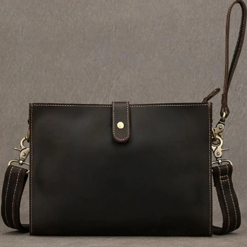 

Сумки на плечо для отдыха, многофункциональные сумки на плечо с боковым кошельком в стиле ретро, деловая кожаная сумка одноплечковый Мешок MHDJB