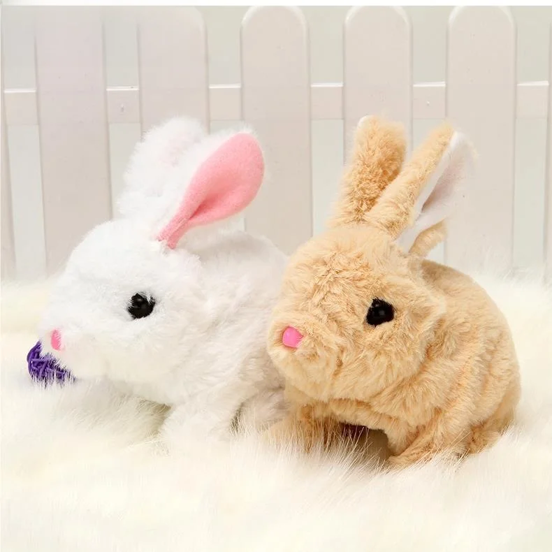Cute  Plush Rabbit Toy Realistic Walking Talking Baby Boy Girl Gift Soft Fabric Rabbit Doll from Mainland China