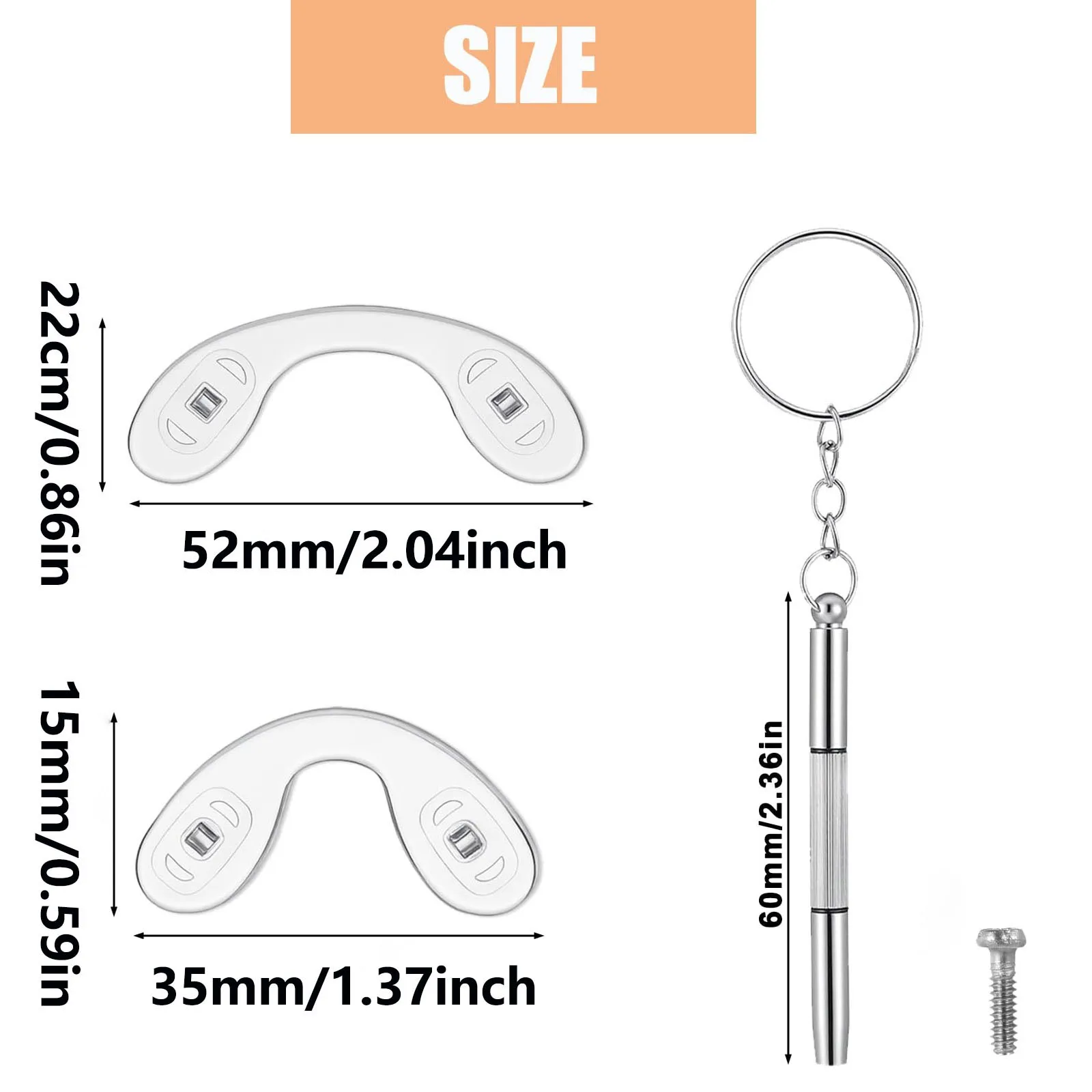 5PCS Comfort Glasses Nose Pads Set - Airbag Design for Pressure Relief, Anti-Slip and Easy Fixing, Nose Pad, Silicone Material