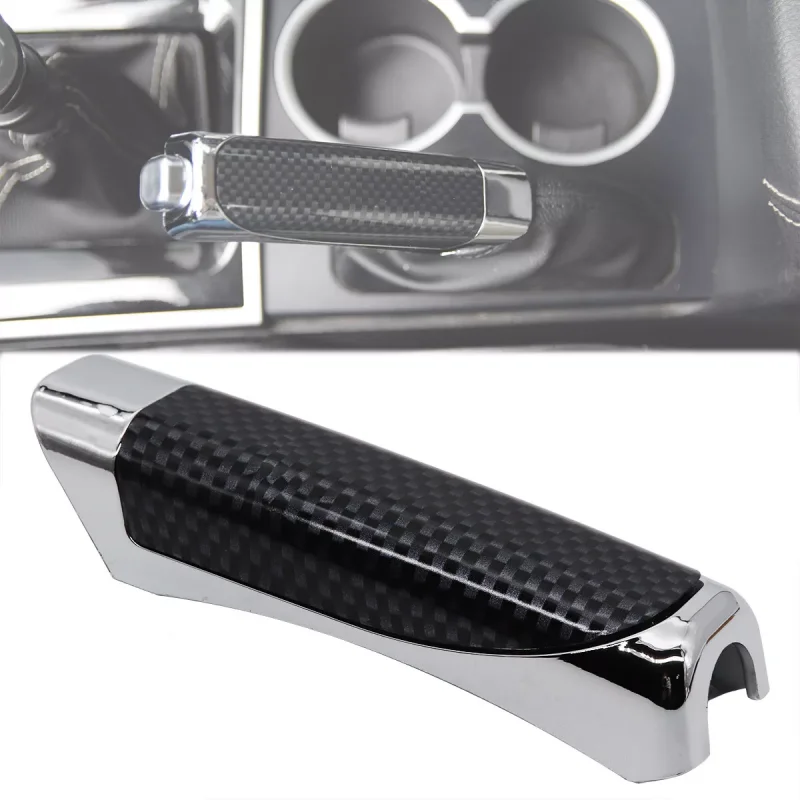 Car Hand Brake Cover Handbrake Grips Protection Cover Carbon Fiber Parking Brake Decoration Shell Interior Accessories