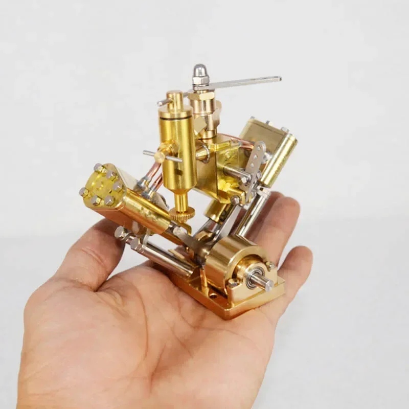 Two-cylinder reciprocating steam engine model * Steam boat engine Can be birthday gift steam engine model