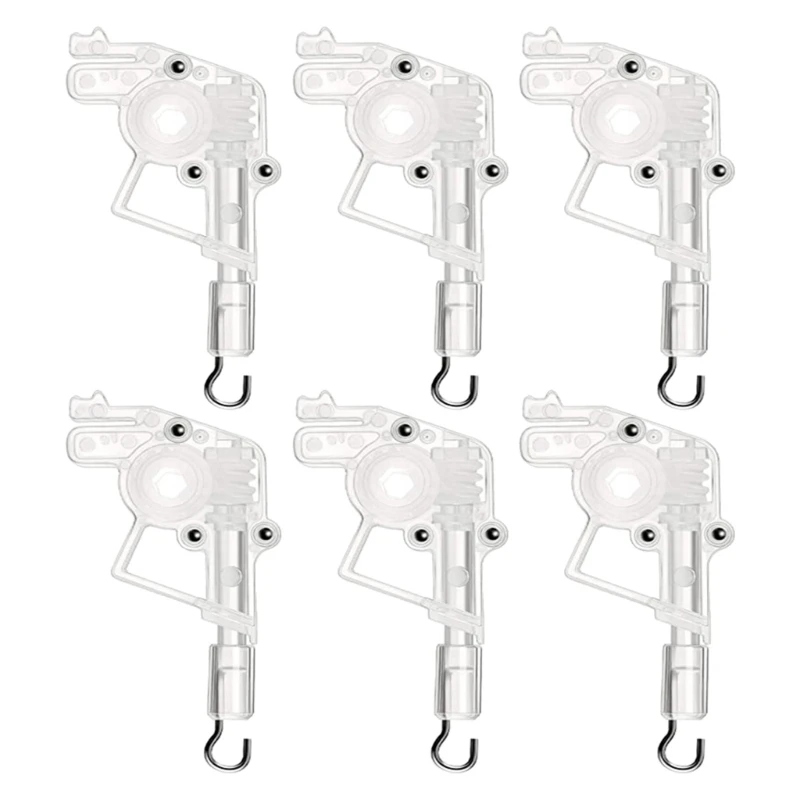 

6Pcs Hexagon Wand Tilter Clear Blind Tilts Mechanism for 2inch Horizontal Blind